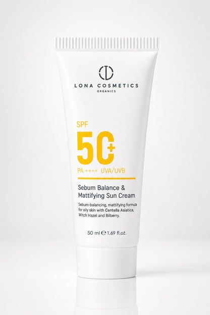 Yağlı ve Karma Ciltler İçin Matlaştırıcı SPF 50 Güneş Kremi 50 ml
