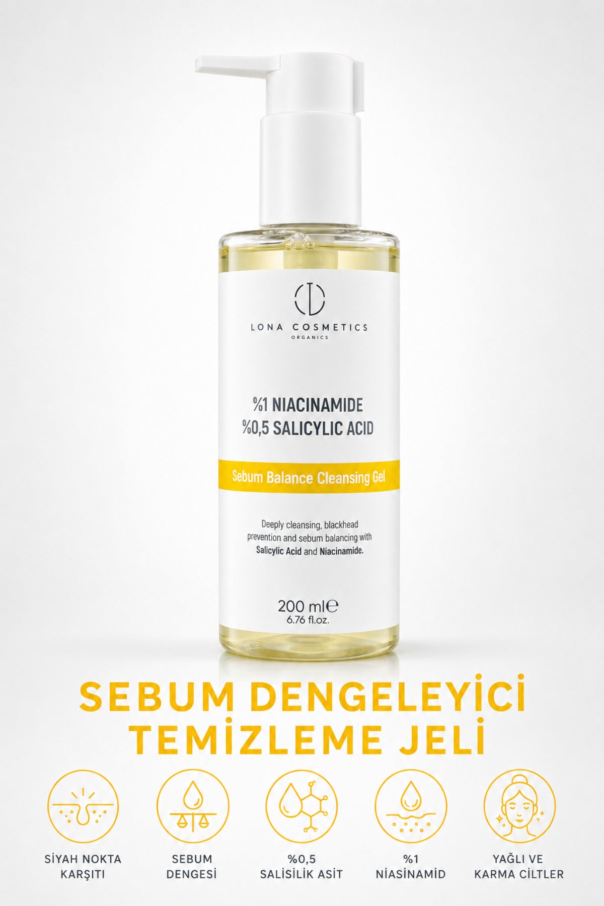 Sebum Dengeleme Etkili Cilt Temizleme Seti: Salisilik Asit Temizleme Jeli & Salisilik Asit Tonik