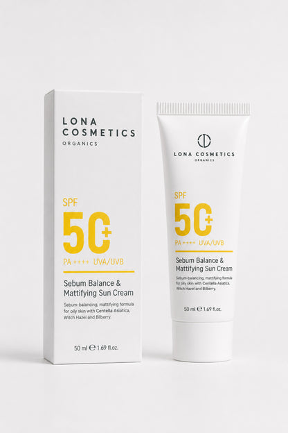 Yağlı ve Karma Ciltler İçin Matlaştırıcı SPF 50 Güneş Kremi 50 ml
