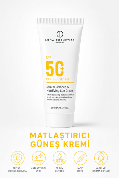 Güneş Kremi İkili Set: Cilt Tonu Eşitleyici Pink Touch Güneş Kremi SPF 50 & Sebum Dengeleyici Güneş Kremi SPF 50