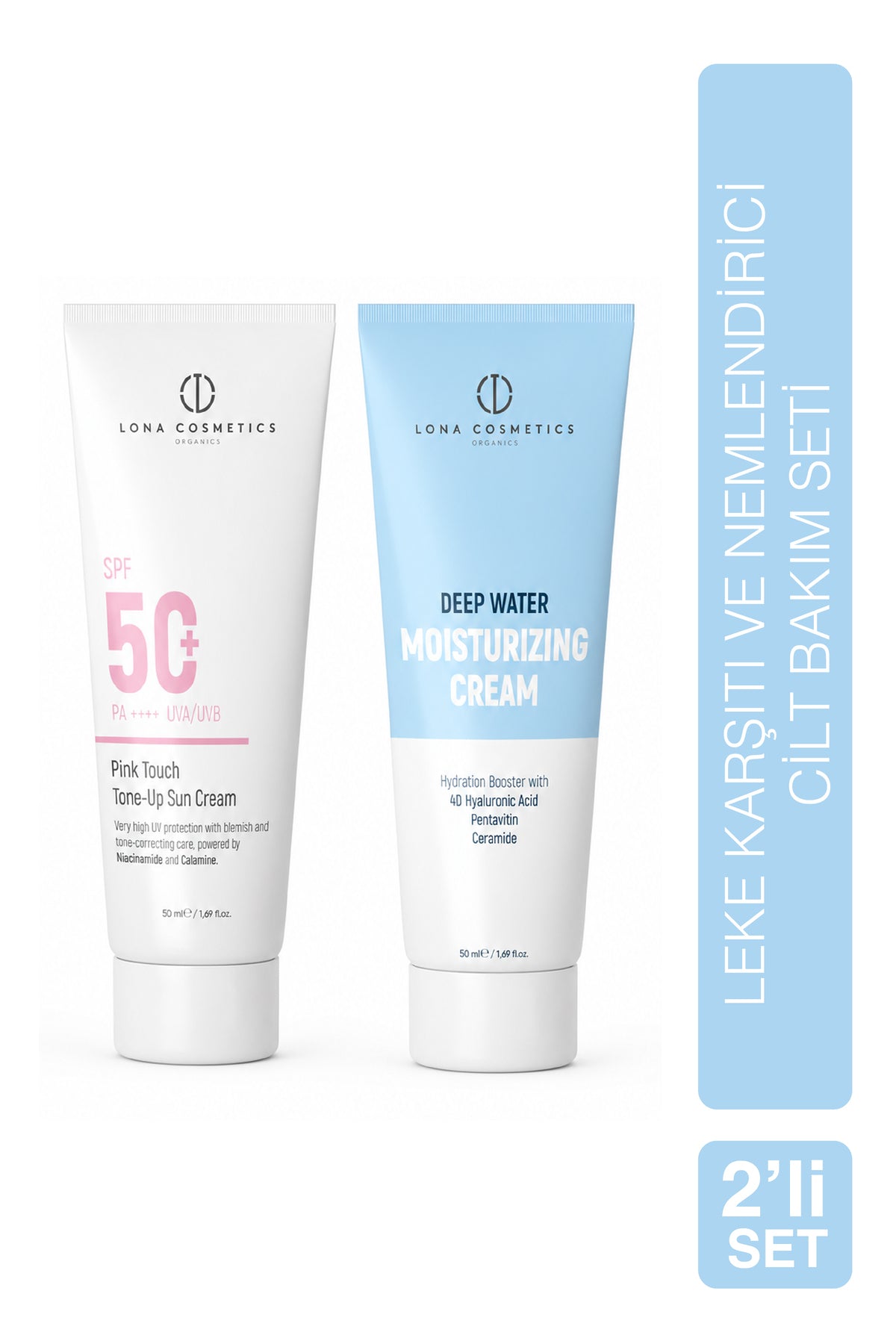 Leke Karşıtı Ve Nemlendirici Cilt Bakım Seti: Yoğun Nemlendirici Bakım Kremi & Ton Eşitleyici Pink Touch Güneş Kremi SPF