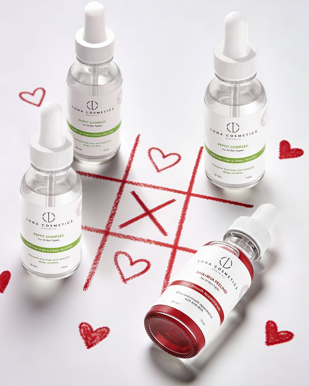 Yaşlanma Karşıtı & Yenileyici Bakım Seti - Peptit Complex & AHA+BHA Peeling Serum