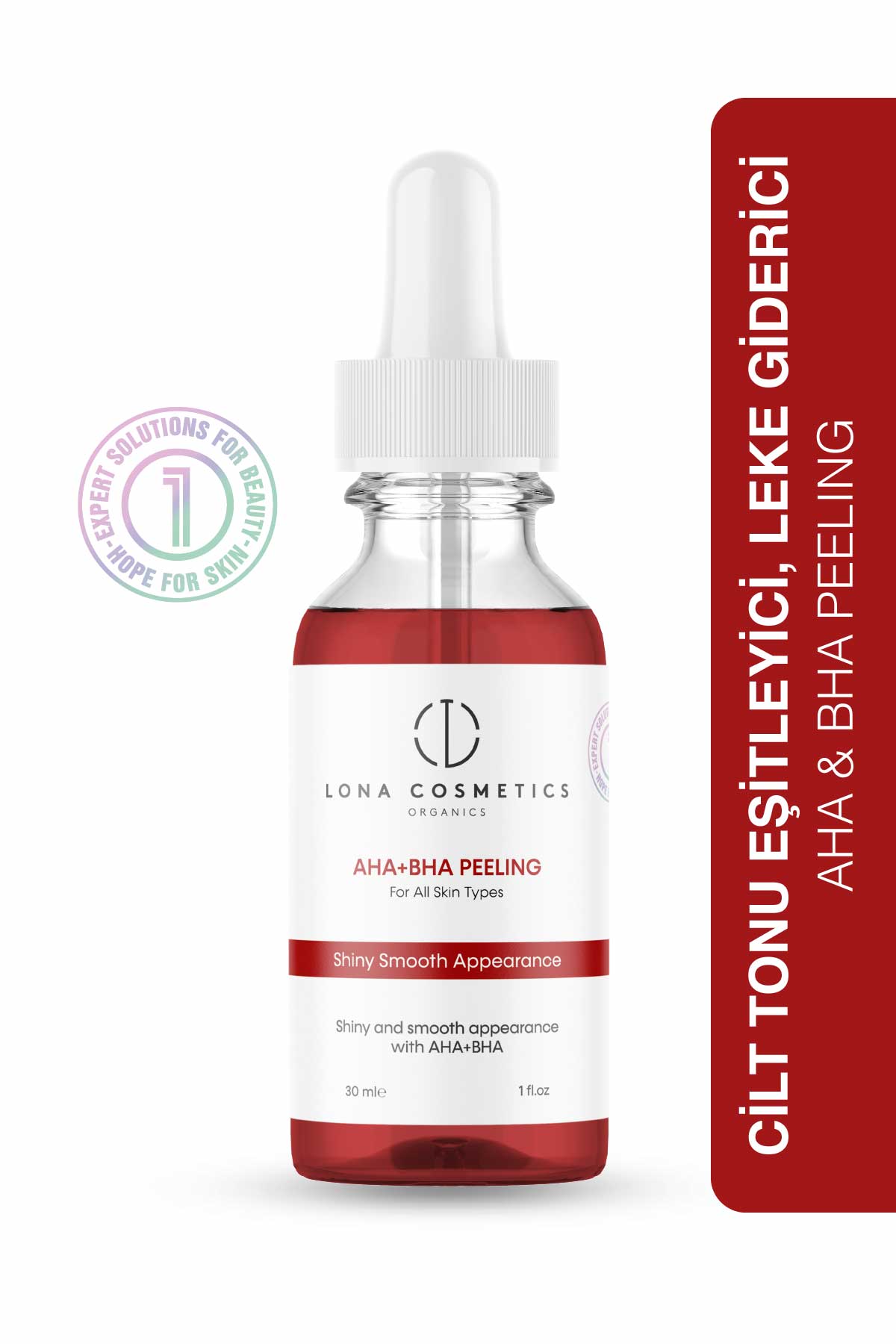 AHA & BHA Canlandırıcı & Cilt Tonu Eşitleyici & Gözenek Sıkılaştırıcı Kırmızı Peeling Cilt Serumu 30 Ml