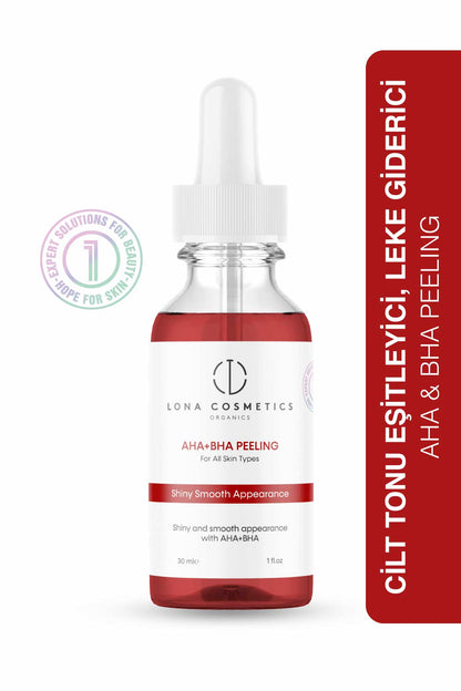 AHA & BHA Canlandırıcı & Cilt Tonu Eşitleyici & Gözenek Sıkılaştırıcı Kırmızı Peeling Cilt Serumu 30 Ml